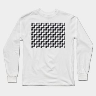 Silver Weave Pattern Long Sleeve T-Shirt